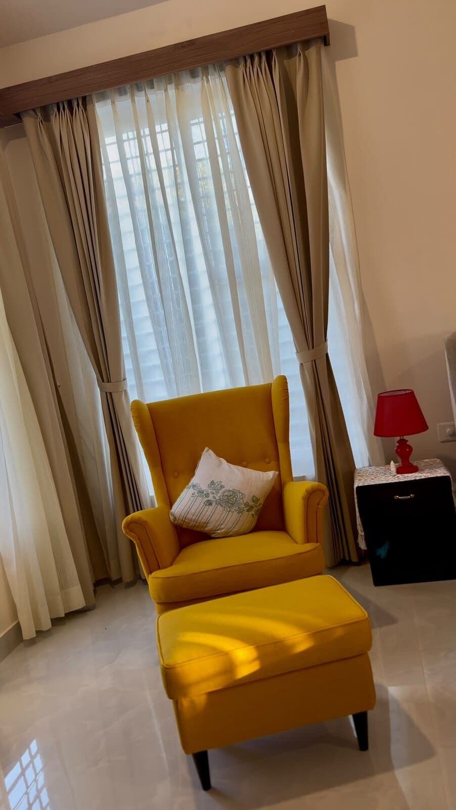 Curtains for a reading corner
