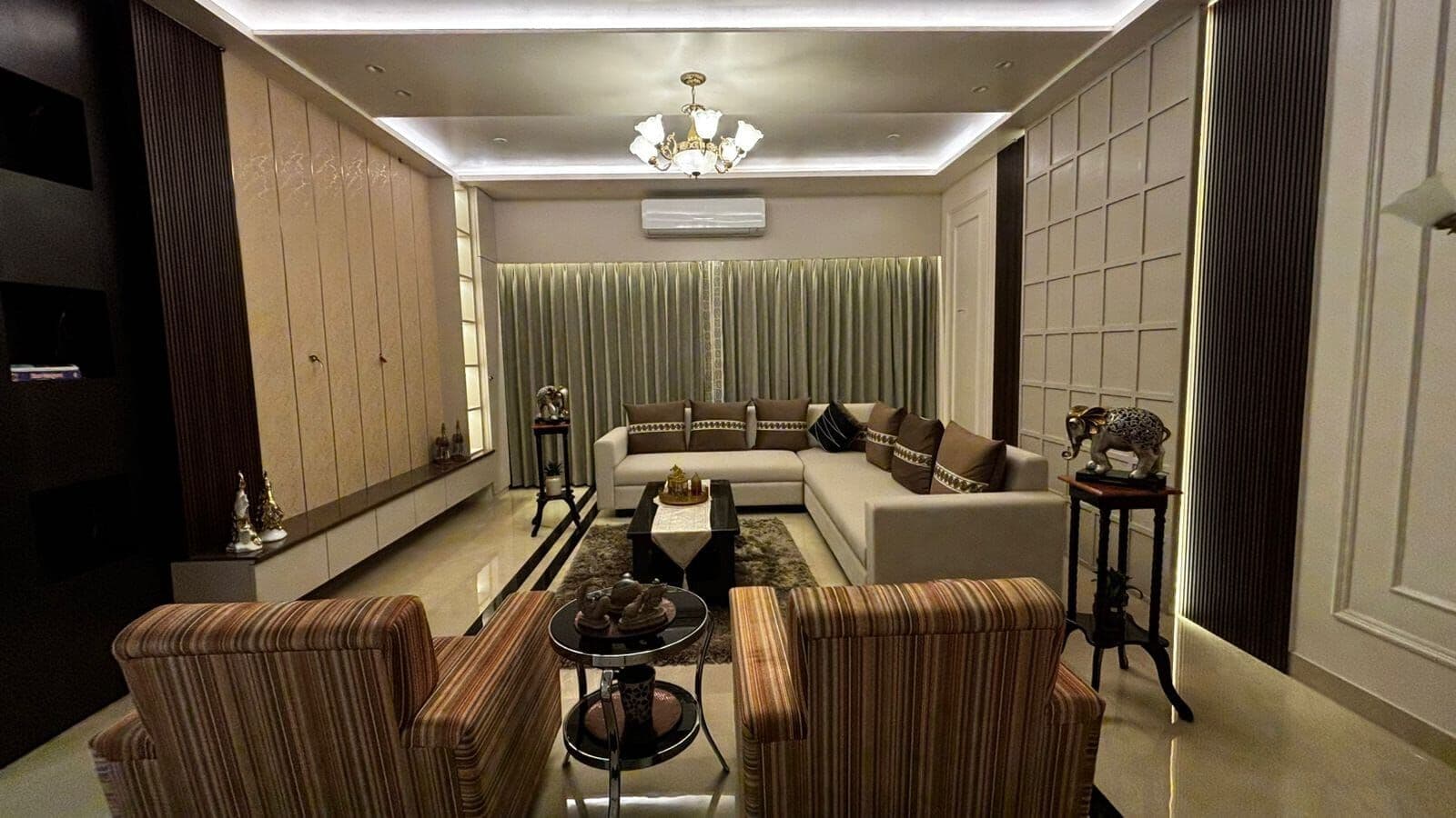 Curtains for a long living room